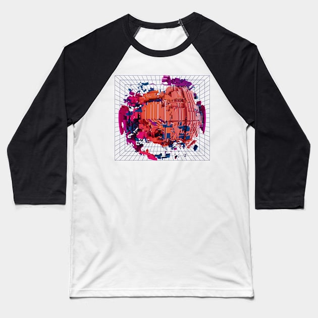 Abstract print of explosive colors Baseball T-Shirt by VesterTee